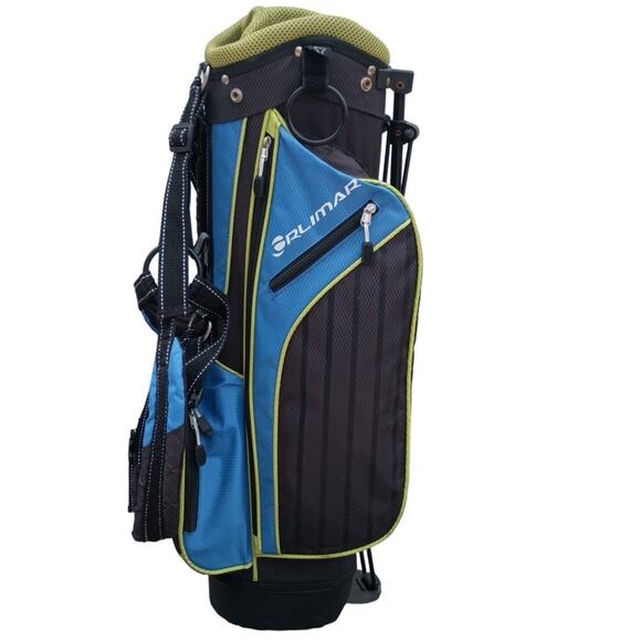 Youth Junior Golf Club Cart Bag with Stand ORLIMAR blue/green - Picture 1 of 6